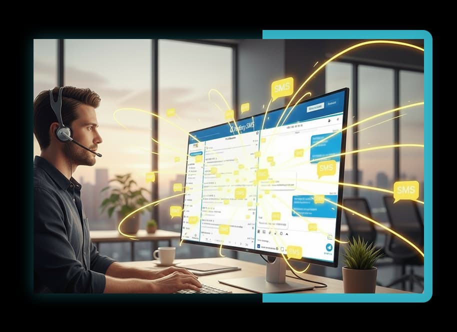 Broadcast SMS and receive instant responses